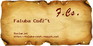 Faluba Csát névjegykártya
